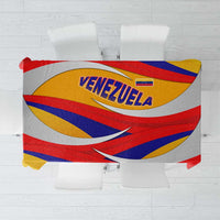Venezuela Tablecloth with Yellow Red Blue Flag Stripe Wave Spirit