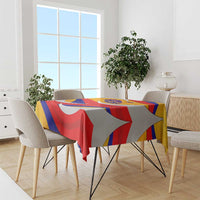 Venezuela Tablecloth with Yellow Red Blue Flag Stripe Wave Spirit