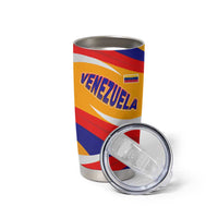 Venezuela Tumbler Cup with Yellow Red Blue Flag Stripe Wave Spirit