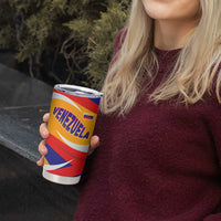 Venezuela Tumbler Cup with Yellow Red Blue Flag Stripe Wave Spirit