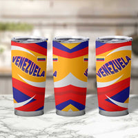 Venezuela Tumbler Cup with Yellow Red Blue Flag Stripe Wave Spirit
