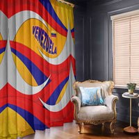 Venezuela Window Curtain with Yellow Red Blue Flag Stripe Wave Spirit