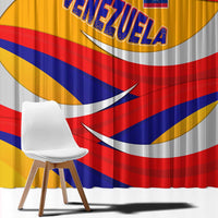 Venezuela Window Curtain with Yellow Red Blue Flag Stripe Wave Spirit