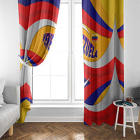 Venezuela Window Curtain with Yellow Red Blue Flag Stripe Wave Spirit