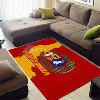 Venezuela Area Rug with National Coat of Arms Flag Map Spirit