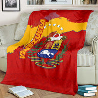 Venezuela Blanket with National Coat of Arms Flag Map Spirit