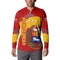 Venezuela Button Sweatshirt with National Coat of Arms Flag Map Spirit