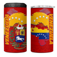 Venezuela 4 in 1 Can Cooler Tumbler with National Coat of Arms Flag Map Spirit