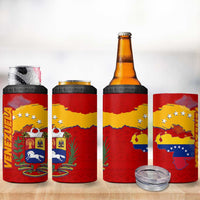 Venezuela 4 in 1 Can Cooler Tumbler with National Coat of Arms Flag Map Spirit
