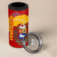 Venezuela 4 in 1 Can Cooler Tumbler with National Coat of Arms Flag Map Spirit