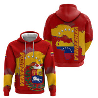 Venezuela Hoodie with National Coat of Arms Flag Map Spirit