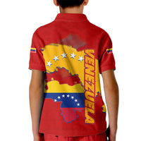 Venezuela Kid Polo Shirt with National Coat of Arms Flag Map Spirit