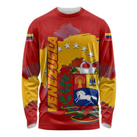 Venezuela Long Sleeve Shirt with National Coat of Arms Flag Map Spirit