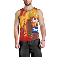 Venezuela Men Tank Top with National Coat of Arms Flag Map Spirit