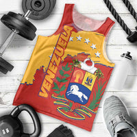 Venezuela Men Tank Top with National Coat of Arms Flag Map Spirit