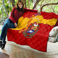 Venezuela Quilt with National Coat of Arms Flag Map Spirit