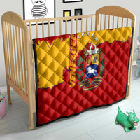 Venezuela Quilt with National Coat of Arms Flag Map Spirit