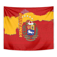 Venezuela Tapestry with National Coat of Arms Flag Map Spirit