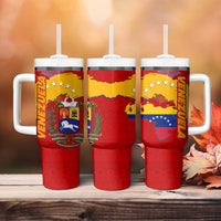 Venezuela Tumbler With Handle with National Coat of Arms Flag Map Spirit