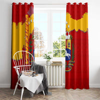 Venezuela Window Curtain with National Coat of Arms Flag Map Spirit