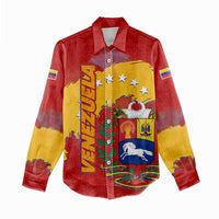 Venezuela Women Casual Shirt with National Coat of Arms Flag Map Spirit