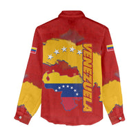 Venezuela Women Casual Shirt with National Coat of Arms Flag Map Spirit