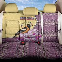 Venezuela Back Car Seat Cover with National Bird Orchid Flower Coat of Arms Spirit