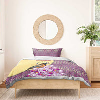 Venezuela Bedding Set with National Bird Orchid Flower Coat of Arms Spirit