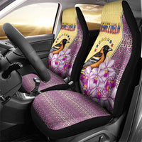 Venezuela Car Seat Cover with National Bird Orchid Flower Coat of Arms Spirit