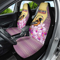 Venezuela Car Seat Cover with National Bird Orchid Flower Coat of Arms Spirit