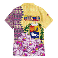 Venezuela Family Matching Mermaid Dress and Hawaiian Shirt with National Bird Orchid Flower Coat of Arms Spirit