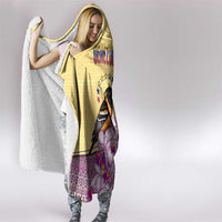 Venezuela Hooded Blanket with National Bird Orchid Flower Coat of Arms Spirit
