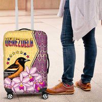Venezuela Luggage Cover with National Bird Orchid Flower Coat of Arms Spirit