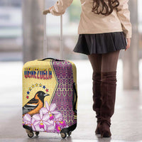 Venezuela Luggage Cover with National Bird Orchid Flower Coat of Arms Spirit