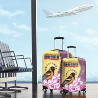 Venezuela Luggage Cover with National Bird Orchid Flower Coat of Arms Spirit