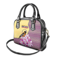 Venezuela Shoulder Handbag with National Bird Orchid Flower Coat of Arms Spirit