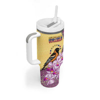 Venezuela Tumbler With Handle with National Bird Orchid Flower Coat of Arms Spirit