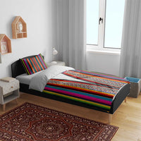 Venezuela Bedding Set with Andean Multicolor Woven Textile Stripe Spirit