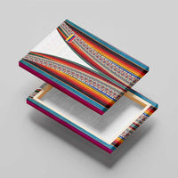 Venezuela Canvas Wall Art with Andean Multicolor Woven Textile Stripe Spirit