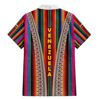 Venezuela Family Matching Mermaid Dress and Hawaiian Shirt with Andean Multicolor Woven Textile Stripe Spirit