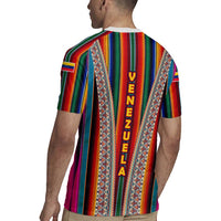 Venezuela Rugby Jersey with Andean Multicolor Woven Textile Stripe Spirit