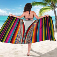 Venezuela Sarong with Andean Multicolor Woven Textile Stripe Spirit