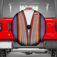 Venezuela Spare Tire Cover with Andean Multicolor Woven Textile Stripe Spirit