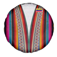 Venezuela Spare Tire Cover with Andean Multicolor Woven Textile Stripe Spirit