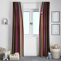 Venezuela Window Curtain with Andean Multicolor Woven Textile Stripe Spirit