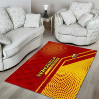 Venezuela Area Rug with La Vinotinto Football Federation Red Yellow Spirit