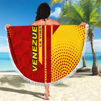 Venezuela Beach Blanket with La Vinotinto Football Federation Red Yellow Spirit