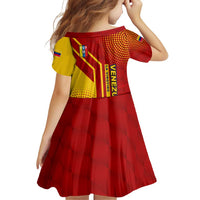 Venezuela Family Matching Off Shoulder Short Dress and Hawaiian Shirt with La Vinotinto Football Federation Red Yellow Spirit