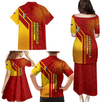 Venezuela Family Matching Puletasi and Hawaiian Shirt with La Vinotinto Football Federation Red Yellow Spirit