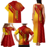 Venezuela Family Matching Tank Maxi Dress and Hawaiian Shirt with La Vinotinto Football Federation Red Yellow Spirit